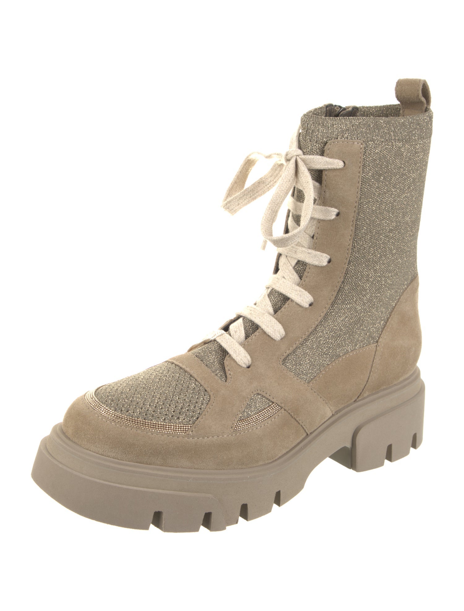 Brunello Cucinelli Suede Combat Boots